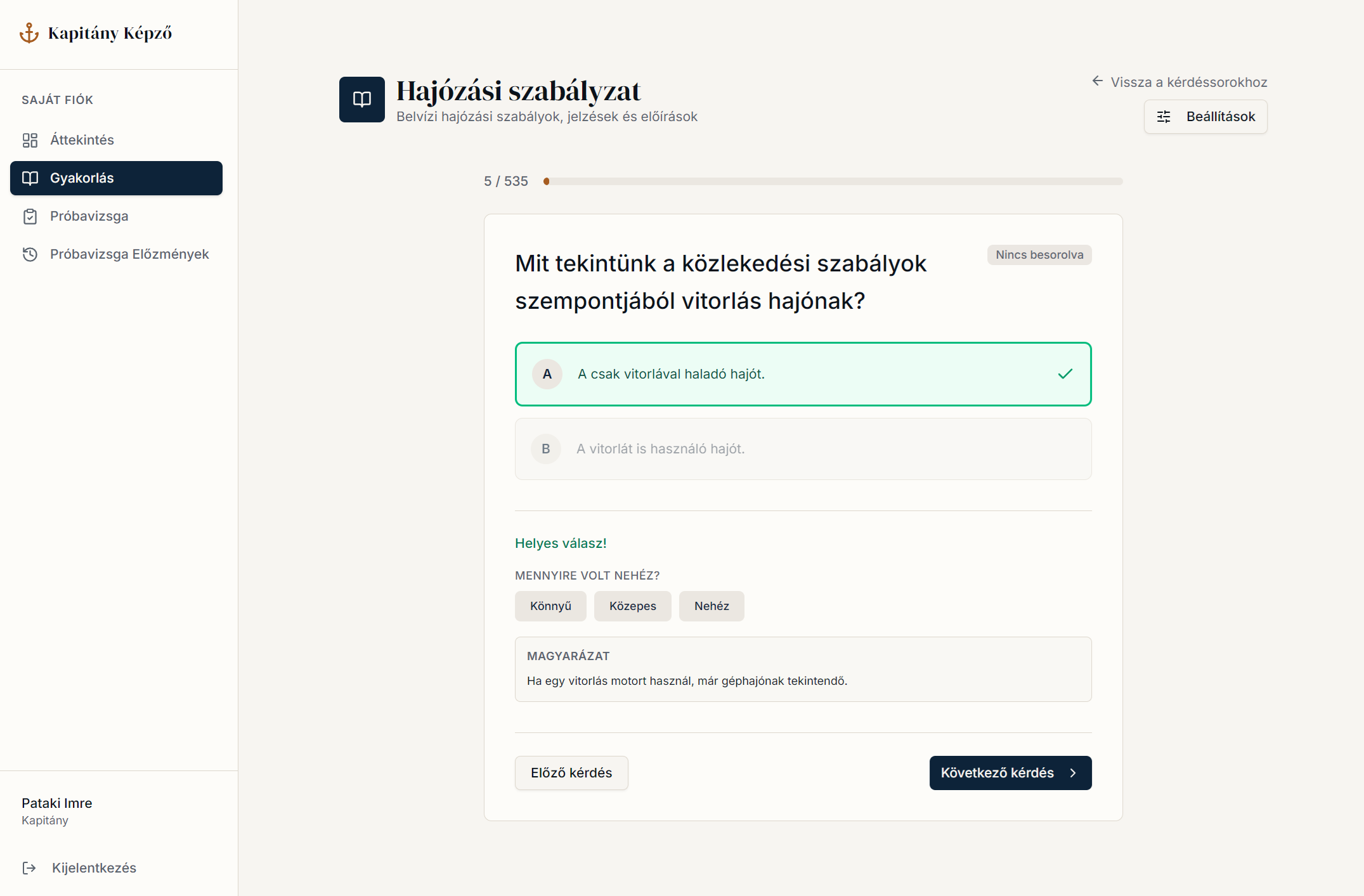 Gyakorlófelület