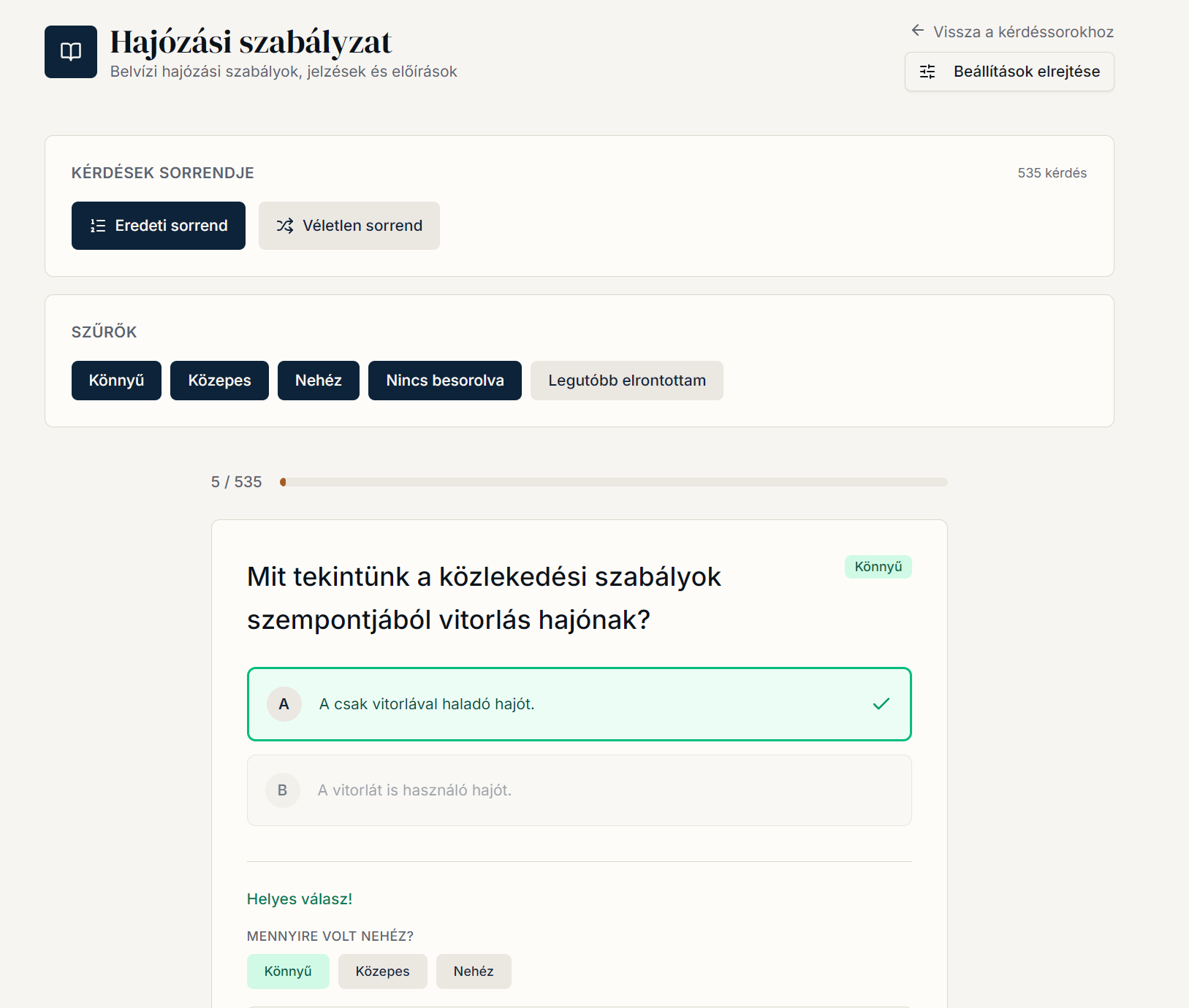 Prémium szűrők és kategóriák